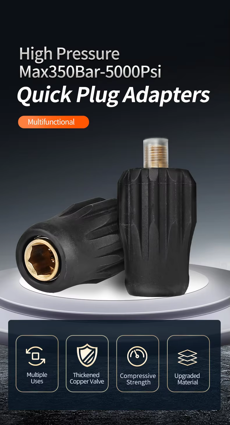 SPS 350BAR 5000PSI High Pressure Washer Quick Plug Adapter 1/4 Male Quick Connect Brass Kew Quick Coupler for High Pressure Gun manufacture
