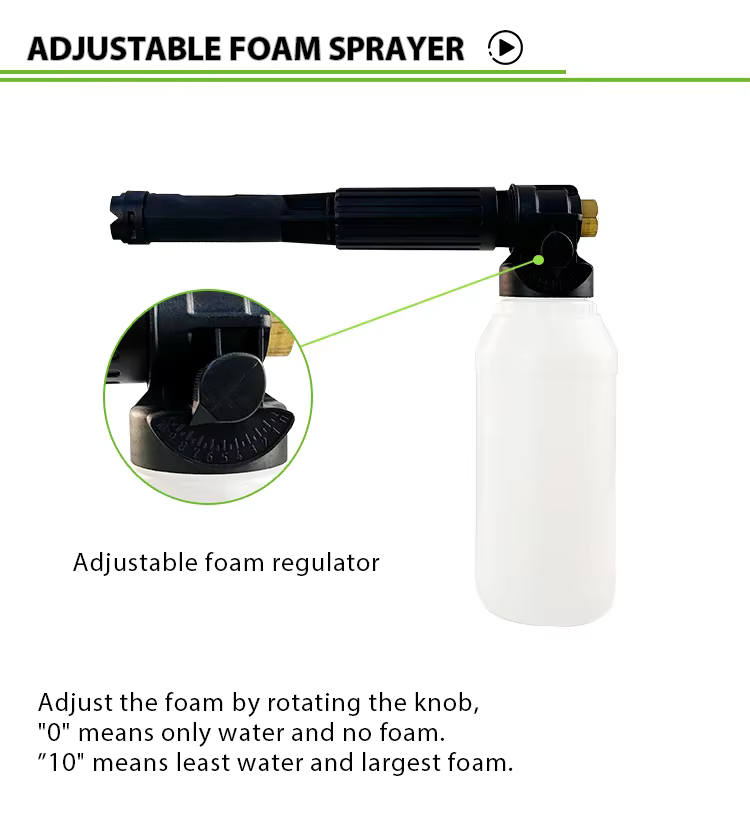 3200PSI High Pressure Long Lance Foam Cannon 1L Pressure Gun Wide Spray Snow Foam Lance For Car Washing details