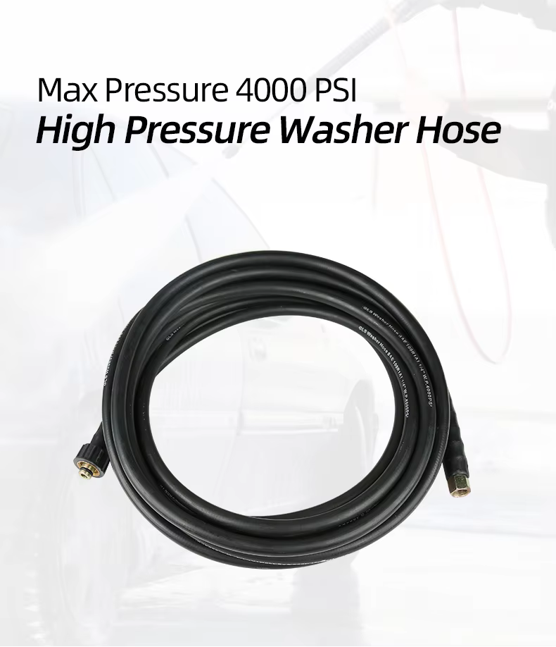SPS 26FT 4000 PSI 276 BAR High Pressure Washer Hose Rubber Hose Quick Connector M22-14 supplier