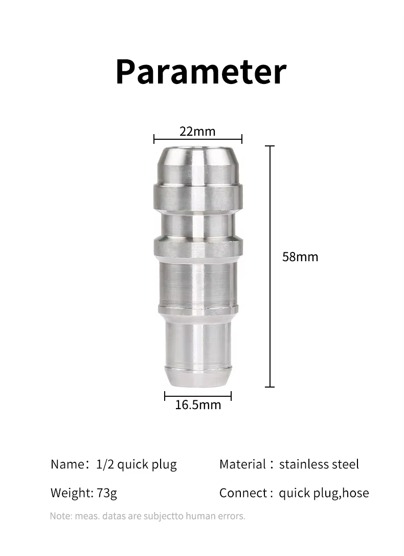 SPS 1/2'' Quick Adapter Connector Pressure Gun Quick Plug Water Washer Hose Adapter Fitting for Cleaning Car Accessories details