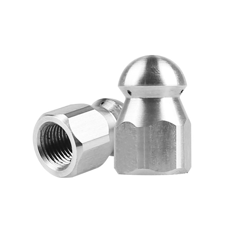 SPS 1/8 Inch Stainless Steel Female High Pressure Hose Nozzle Pipe Cleaning Rotary Sewer Jetter Nozzle