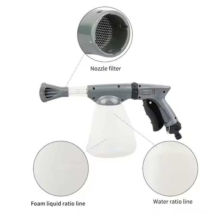 Upgrade your car washing routine with a foam gun that saves time and delivers superior cleaning power.