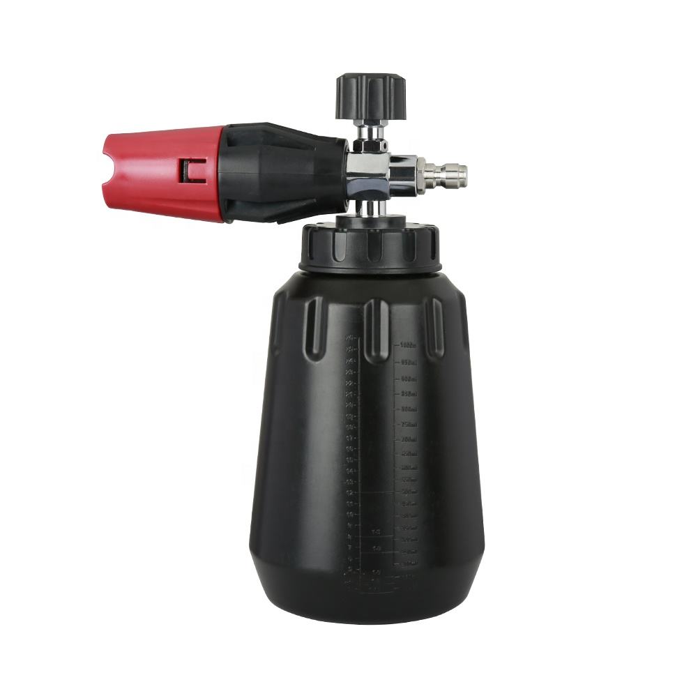 SPS High Pressure 1L Black Bottle Stainless Steel Adapter Solid Brass Snow Foam Cannon 1/4 Quick Release Car Wash Foam Lance