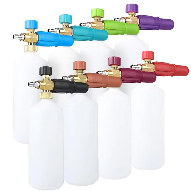 SPS Hot Sale Colorful 8 Color Adjustable Nozzle Snow Foam Cannon Car Wash Foam Bottle