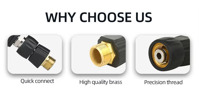 SPS 5000 PSI M22-14 to M22-14 TR22 Anti-winding High Pressure Washer Adapters Quick Connect Fitting for Nilfisk factory