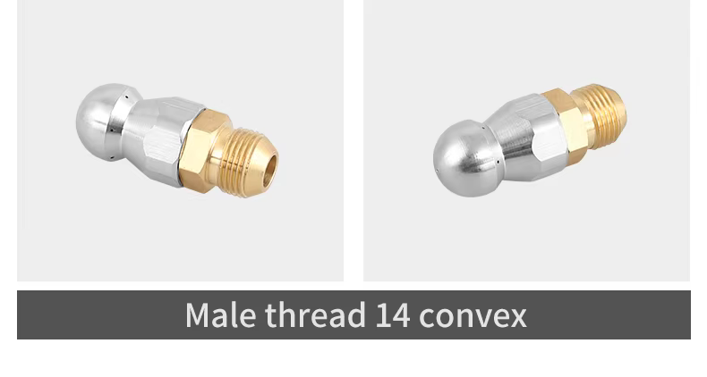 SPS Stainless Steel High Pressure Fixed Sewer Jetter Nozzle Button Nose Rotating Sewer Jetting Nozzle supplier