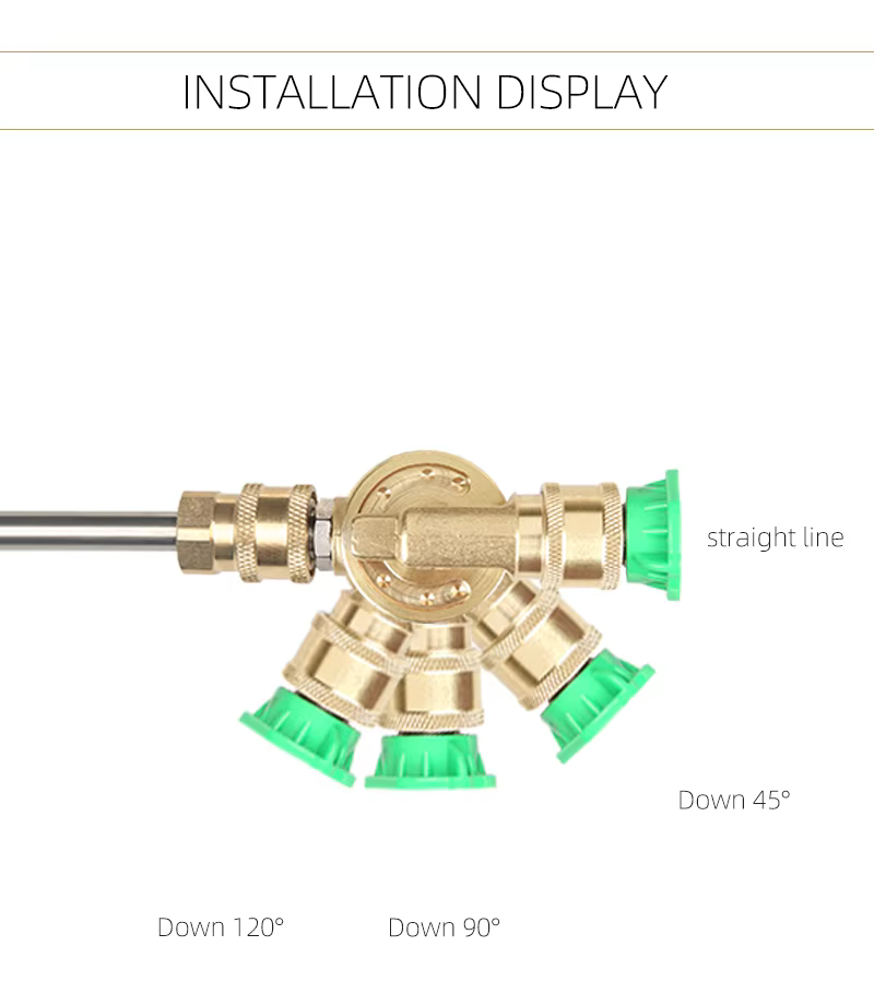 SPS Quick Connect 7 Rotation Angles Pivoting Coupler Pressure Washer Accessories With 5 Color Nozzles factory