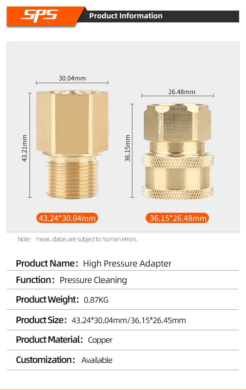 SPS 3/8 Quick Coupling to Female TR Quick Connect Coupler High Pressure Washer Fitting Adapters supplier