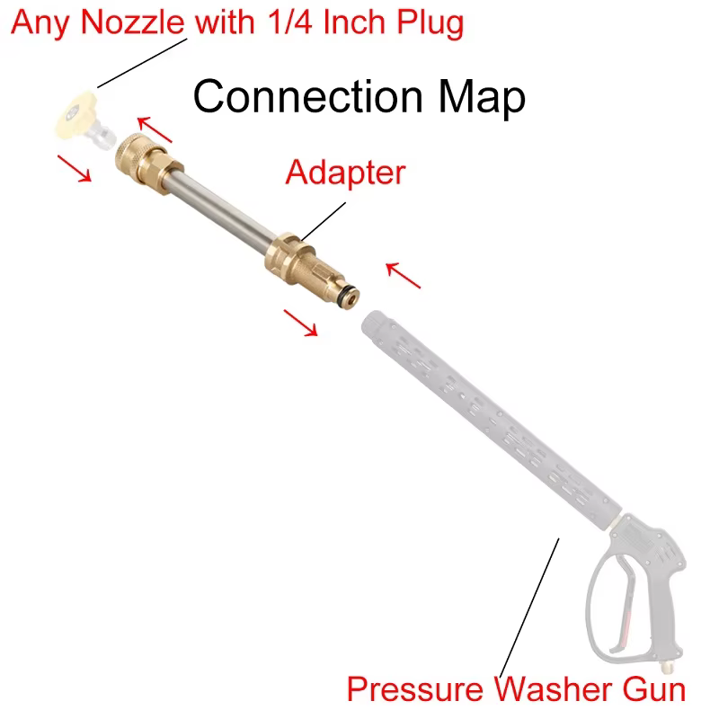 SPS High Pressure Washer Extension Wand With Quick Coupling Quick Connect Car Wash Set manufacture