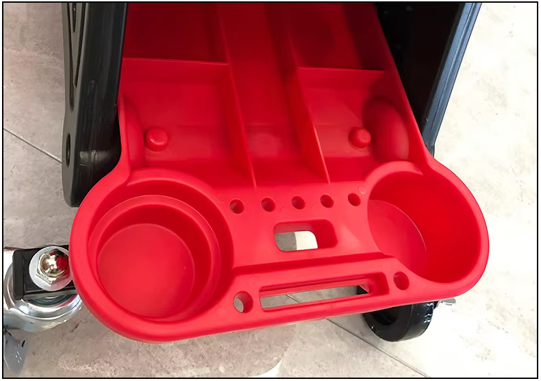 SPS Heavy Duty Premium Car Repair Tool Stool Car Detailing Creeper Seat With Extra Storage Trays supplier