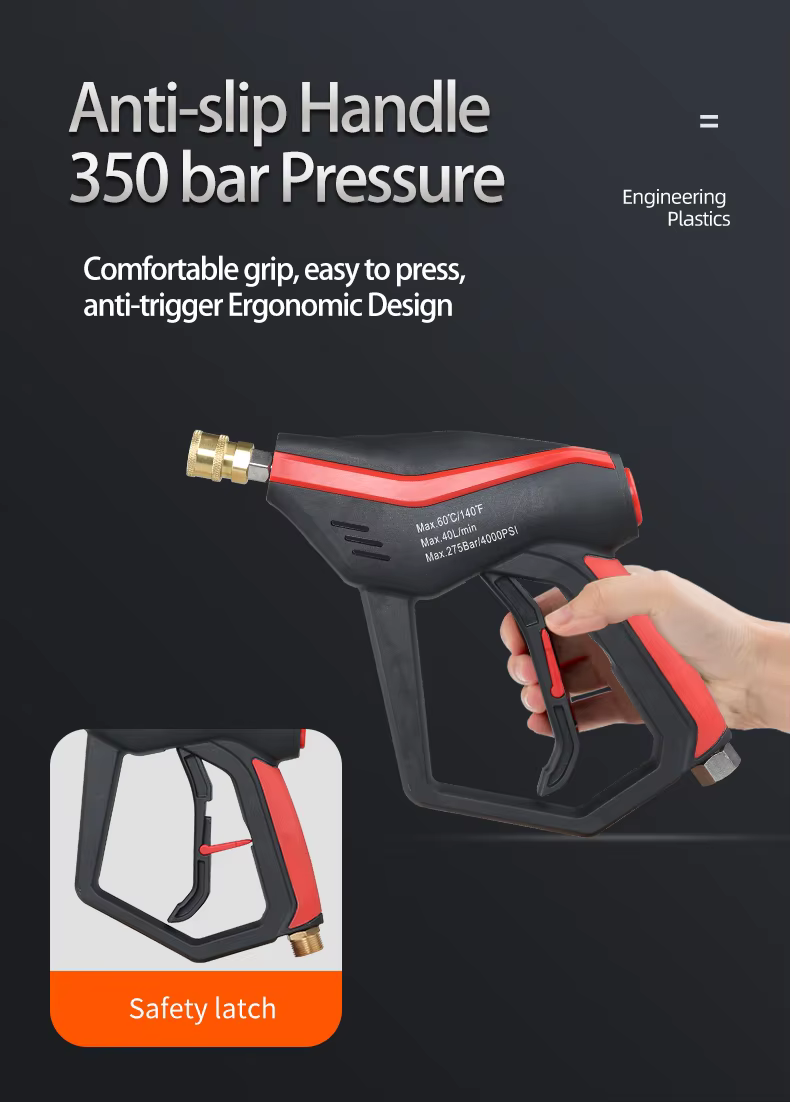SPS 4000PSI 275Bar High Pressure Washer Gun Set With 5 Color Nozzles 3 Section Connect Car Washer Gun for Car Cleaning supplier
