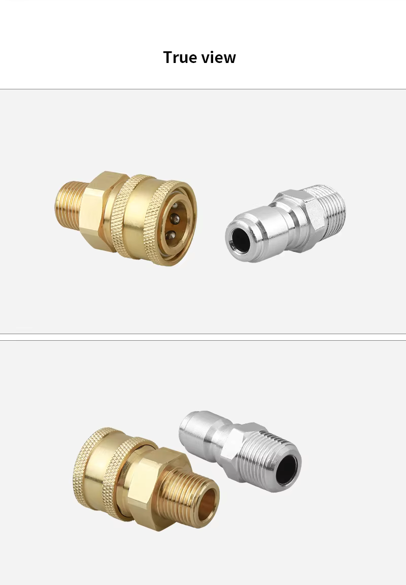 SPS 5000 PSI Brass Stainless Steel Pressure Washer 3/8 Quick Connect Kit Fittings for Hose NPT Thread factory