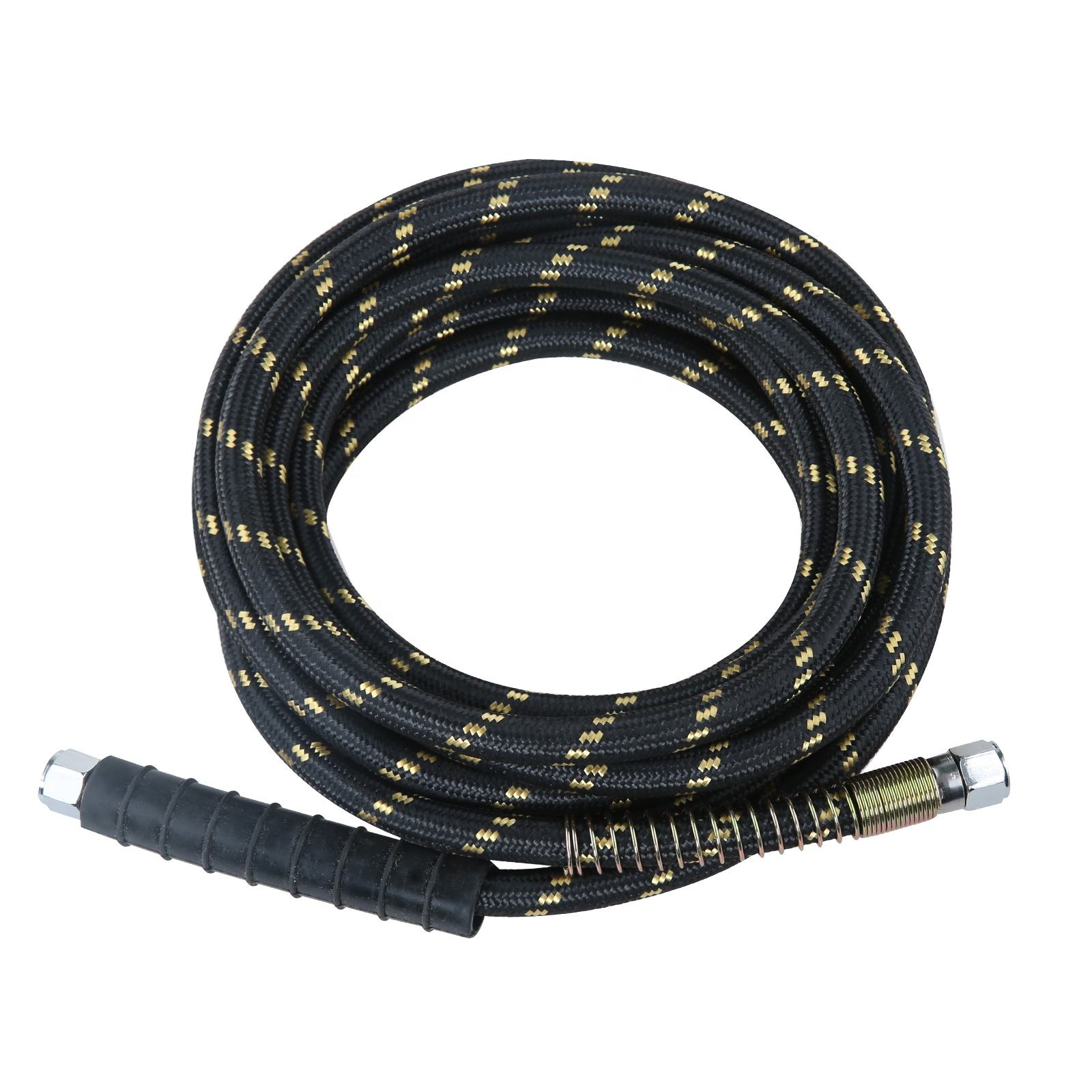 SPS 33FT Black High Temperature Steam Hose 10M High Pressure Car Washer Hose Steam Cleaners Water Hose