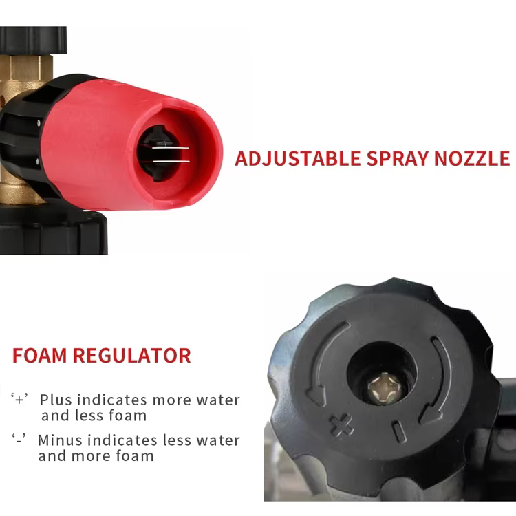 SPS High Pressure 1L Black Bottle Stainless Steel Adapter Solid Brass Snow Foam Cannon 1/4 Quick Release Car Wash Foam Lance manufacture
