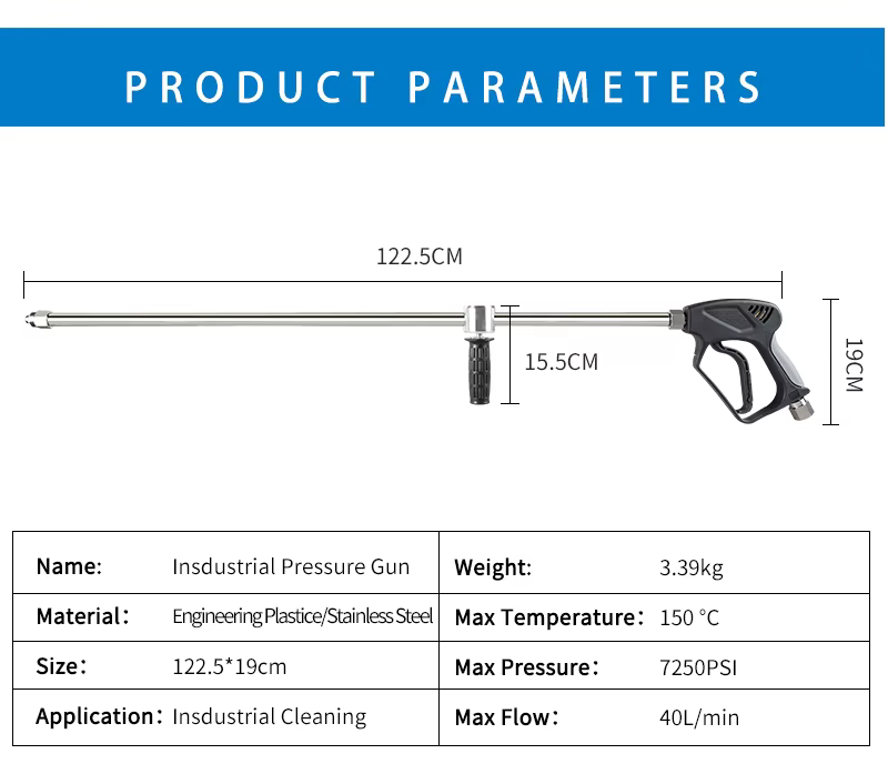 SPS 500 Bar High Pressure Water Gun Industrial Pressure Cleaning Equipment factory