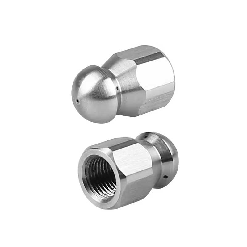 SPS 1/8 Inch Stainless Steel Female High Pressure Hose Nozzle Pipe Cleaning Rotary Sewer Jetter Nozzle supplier