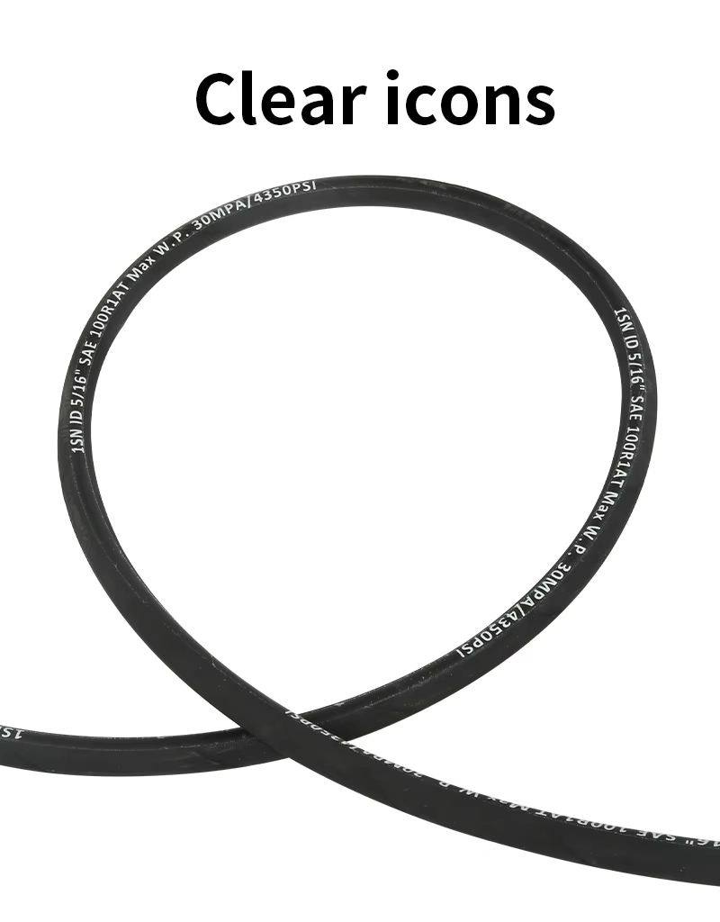 SPS 5/16 Inch 33 FT 4350 PSI 30 MPA High Pressure Rubber Hose Copper Stainless Steel High Pressure Cleaning Hose factory