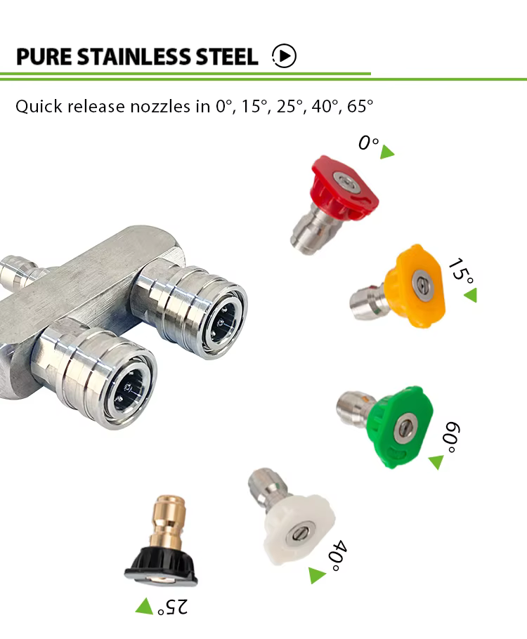 Stainless Steels High Pressure Spray Gun Y-Type Dual Nozzles Spraying Dual-Head Extended Nozzle Adapter Rod manufacture
