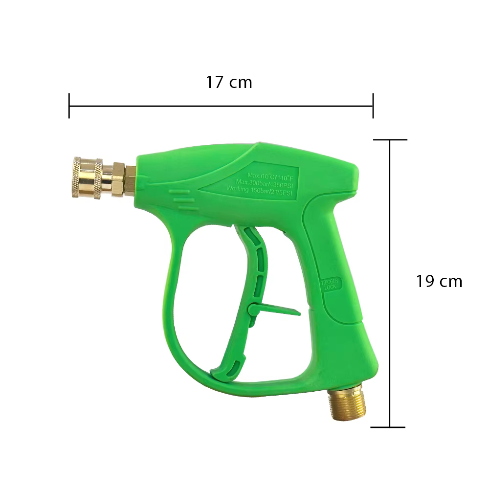 Pressure Washer Short Gun 3000PSI 210Bar Power Washer Trigger Gun With Locking Handle Car Wash Gun factory