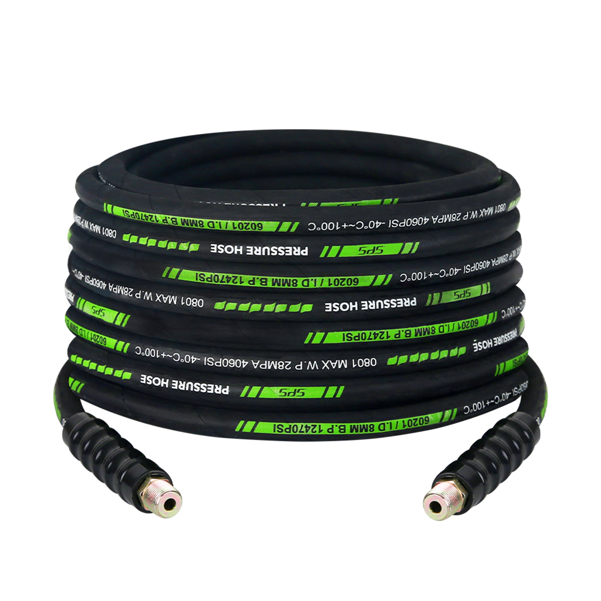 High Quality 280Bar 4060PSI Industrial Hydraulic Steel Wire Braided Flexible Rubber Pressure Washer Machine Hoses Reel