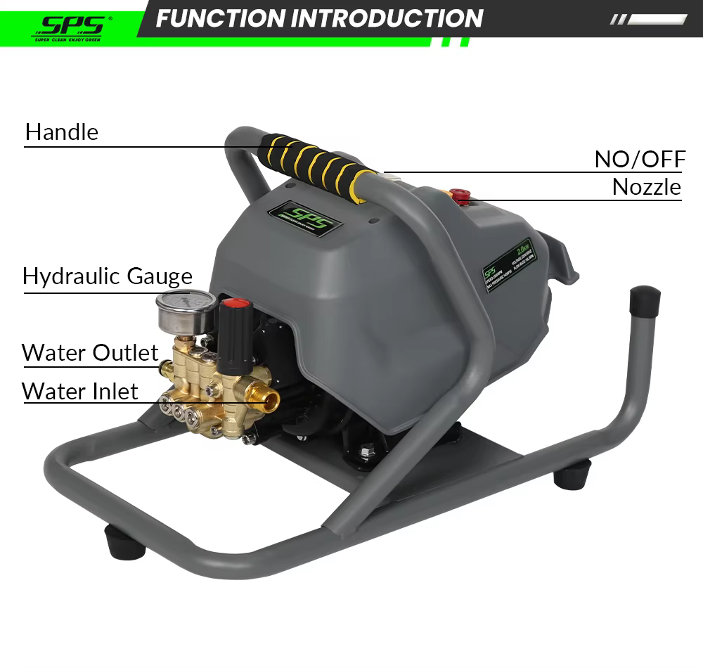 1450PSI 220V 2KW 10LPM Household Portable Car Cleaning Machine Electric High Pressure Water Jet Pump Car Washer manufacture