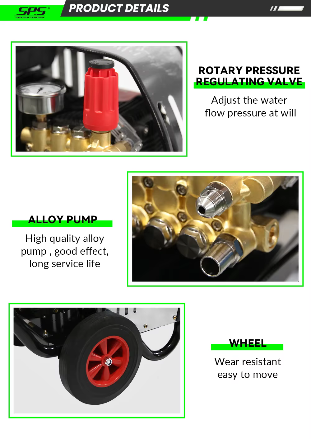 Commercial 3KW Portable Electric Hand Water Car Washer Machine High Pressure Washer Machine With Copper Pump for Removing Rust details