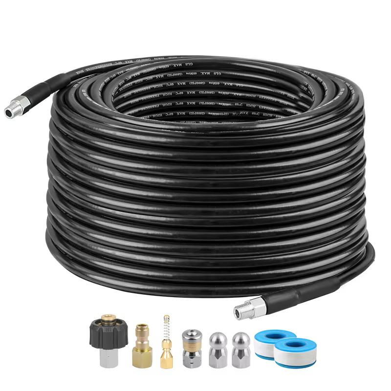 SPS 5800PSI 100FT  High Pressure Rubber Cleaning Line Hose K Series Washer Hose supplier