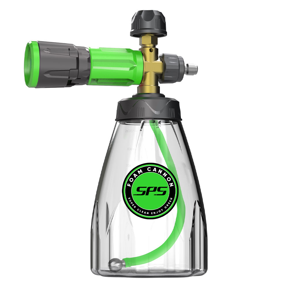 SPS V3.0 Heavy Duty Brass M22 and 1/4 Quick Connect Transparent Bottle Foam Lance Best Spray Foam Gun Liquid Soap Foam Cannon