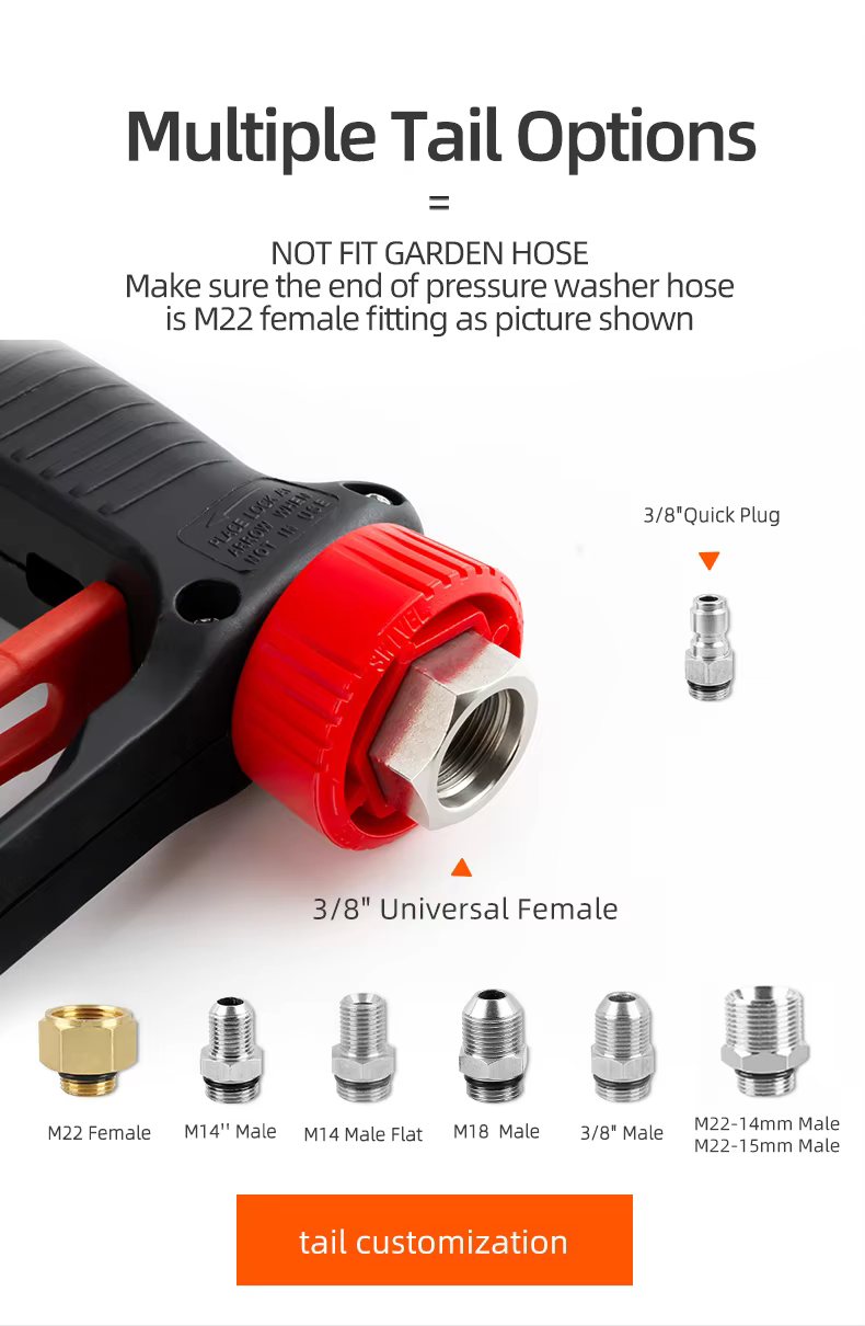 SPS Brand New 5000 PSI High Pressure Water Spray Trigger Cleaning Gun Car Wash Equipment Supplier factory