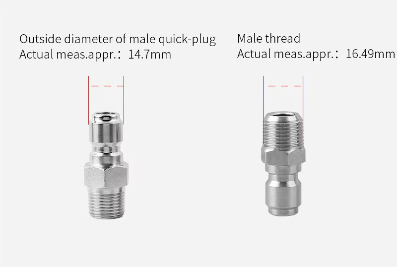 SPS 5000 PSI Brass Stainless Steel Pressure Washer 3/8 Quick Connect Kit Fittings for Hose NPT Thread manufacture