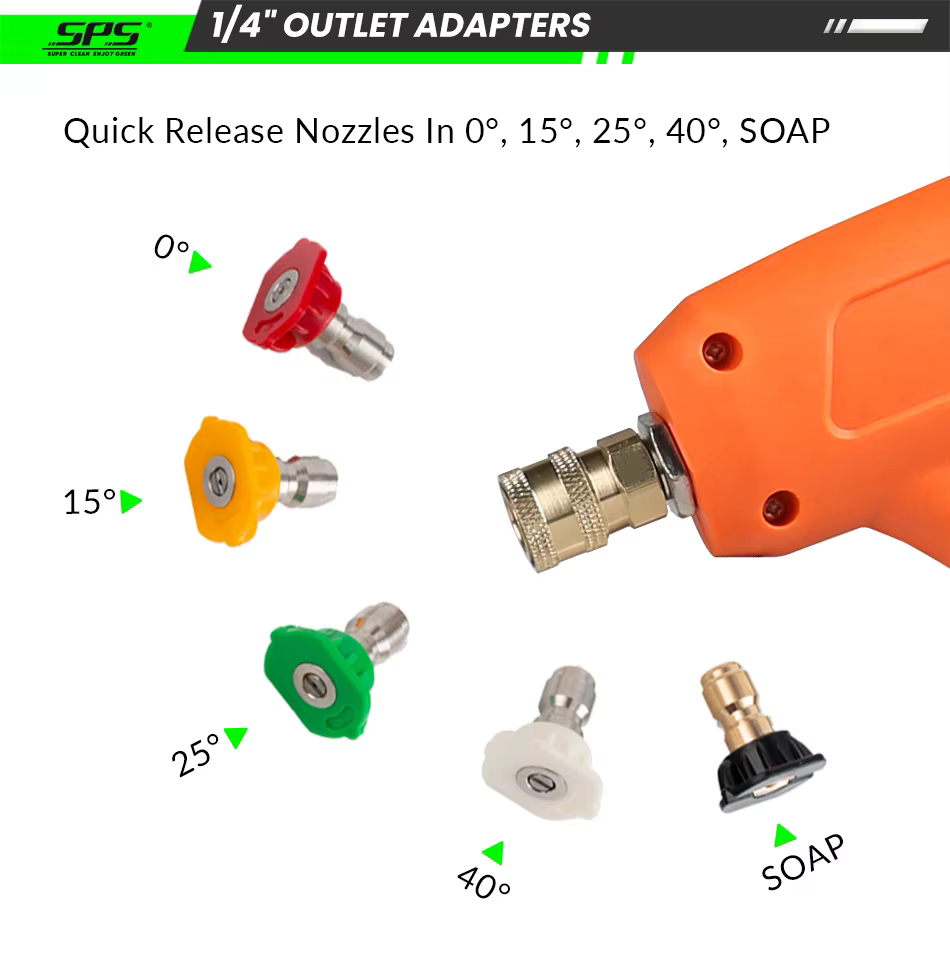 SPS 4200PSI High-pressure Car Wash Water Gun - Agricultural Pressure Cleaning Gun - Orange Set Version manufacture
