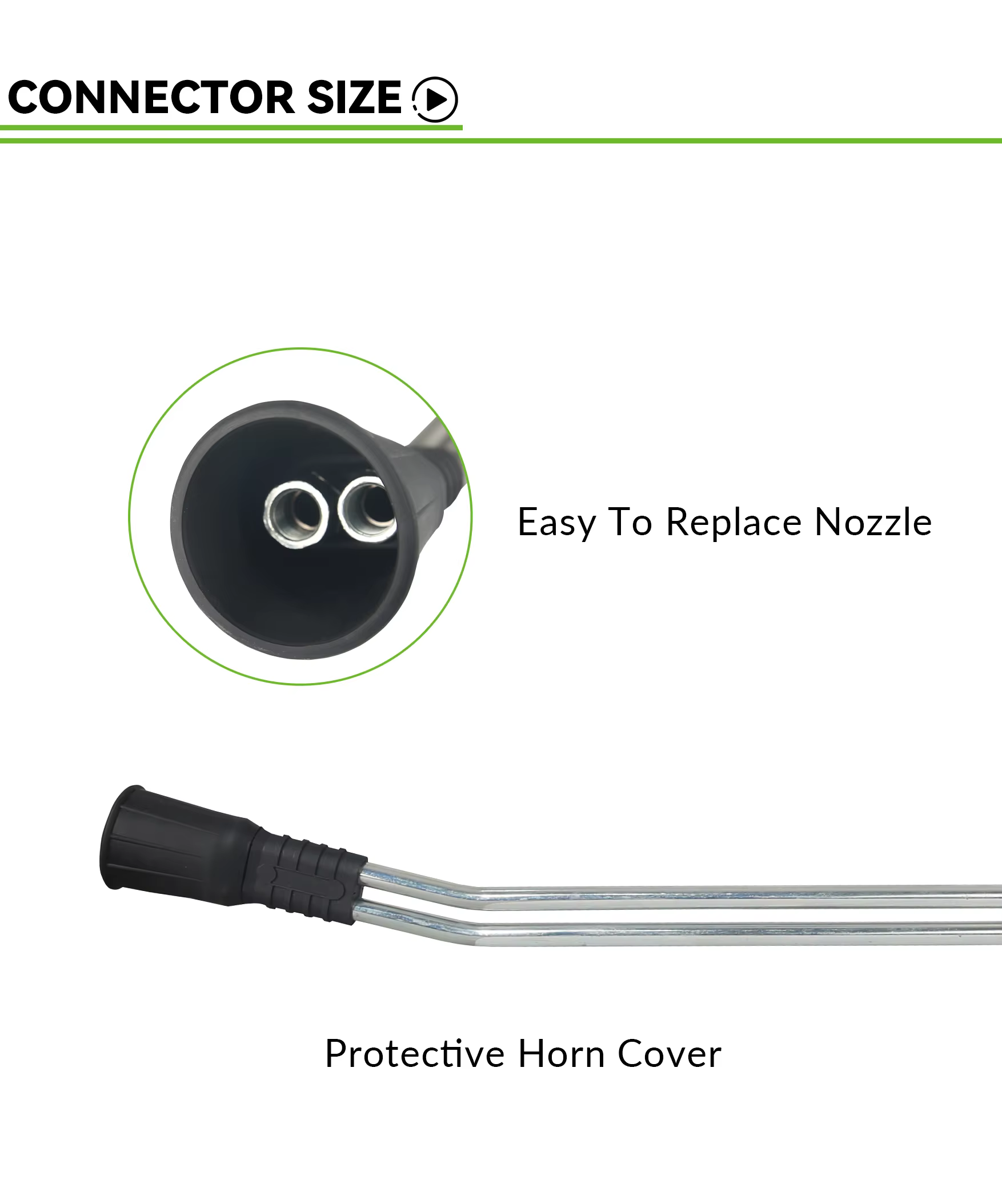 4000PSI Adjustable 304 Stainless Steel Gun 15 Degree Bend Dual Extension Rod MNPT1/4'' *2 Low Pressure Conversion High Pressure Double Wand  details