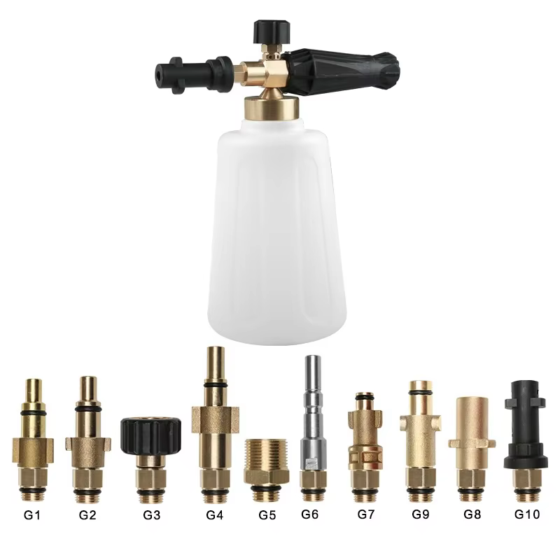 SPS 2L Snow Foam Lance Car Wash Adjustable Nozzle White Bottle Foam Cannon details