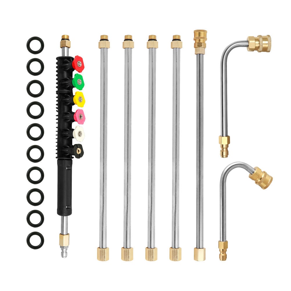 90 Degrees U Curved Connecting Rod 1/4 Inch Quick Connect 4000 PSI Pressure Washer Extension Wand Set