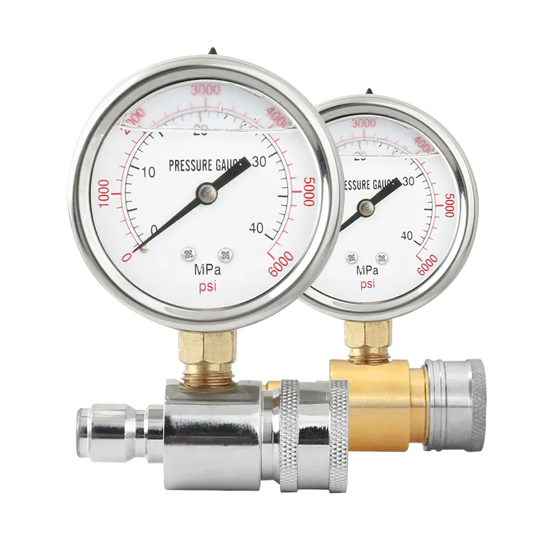 SPS 40 MPA 2.5 Accuracy Copper Stainless Shockproof High Pressure Gauge