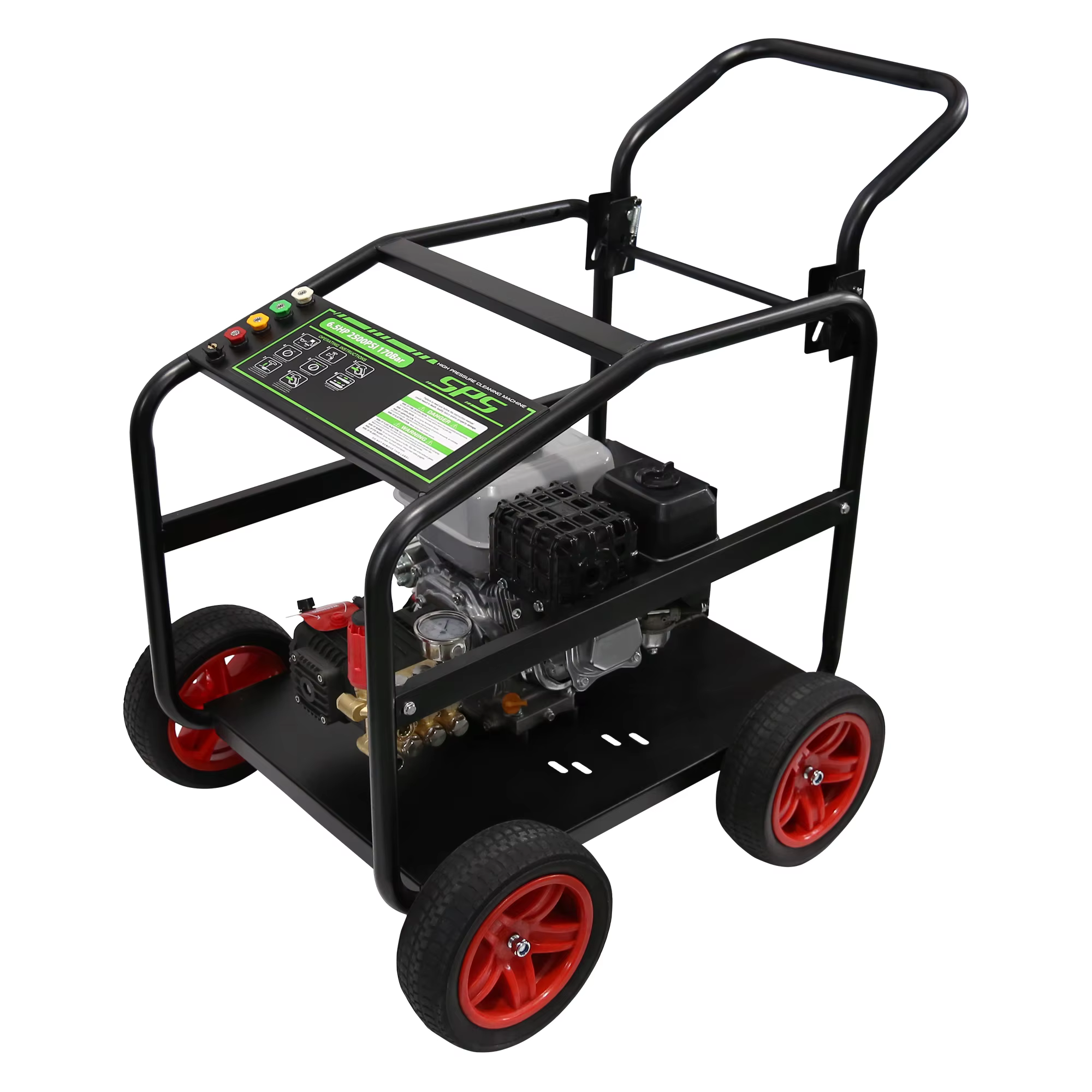 Portable Customized Heavy Duty 2500PSI 17LPM Four Wheel Gasoline High Pressure Cleaning Power Pressure Wash Jet Cleaner Machine supplier