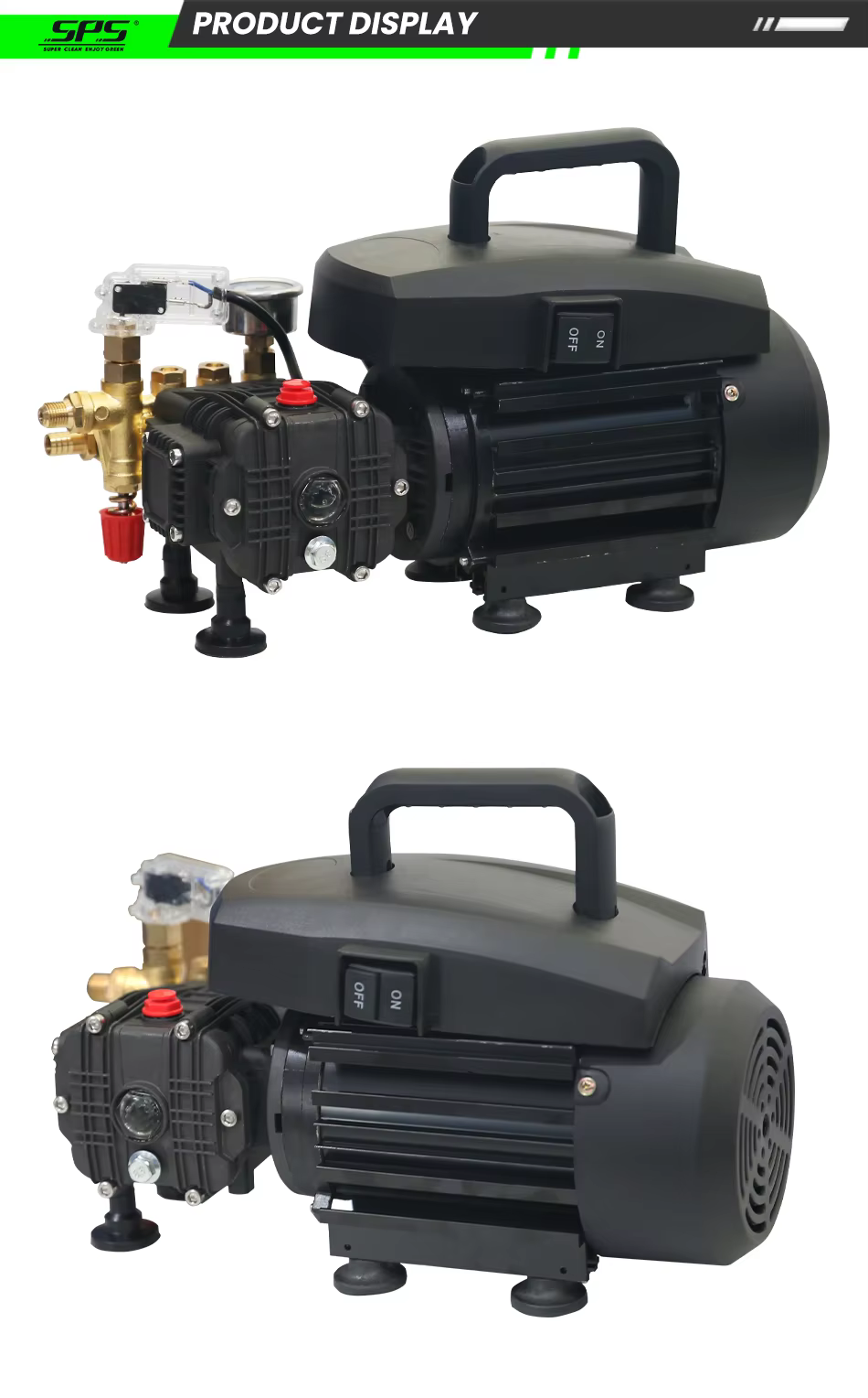 Factory Direct Sale 2000W Portable Automatic Induction Motor Car Wash Water Pump Electric High Pressure Washer manufacture