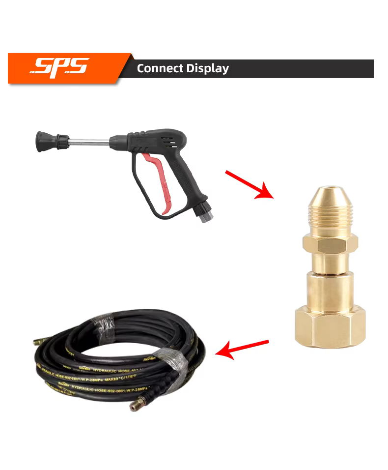Brass High Pressure Car Washer Coupling for Anti Winding Fittings Brass Swivel Connector Quick Coupling Swivel Adapter  details