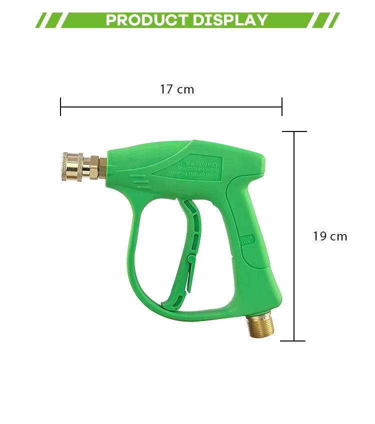 Pressure Washer Short Gun 3000PSI 210Bar Power Washer Trigger Gun With Locking Handle Car Wash Gun details
