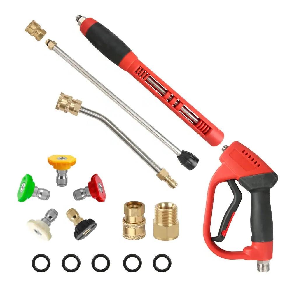 M22-14 mm 5000PSI High Pressure Washer Gun for Car Cleaning Metal Plastic Material Extension Car Wash Spray Gun