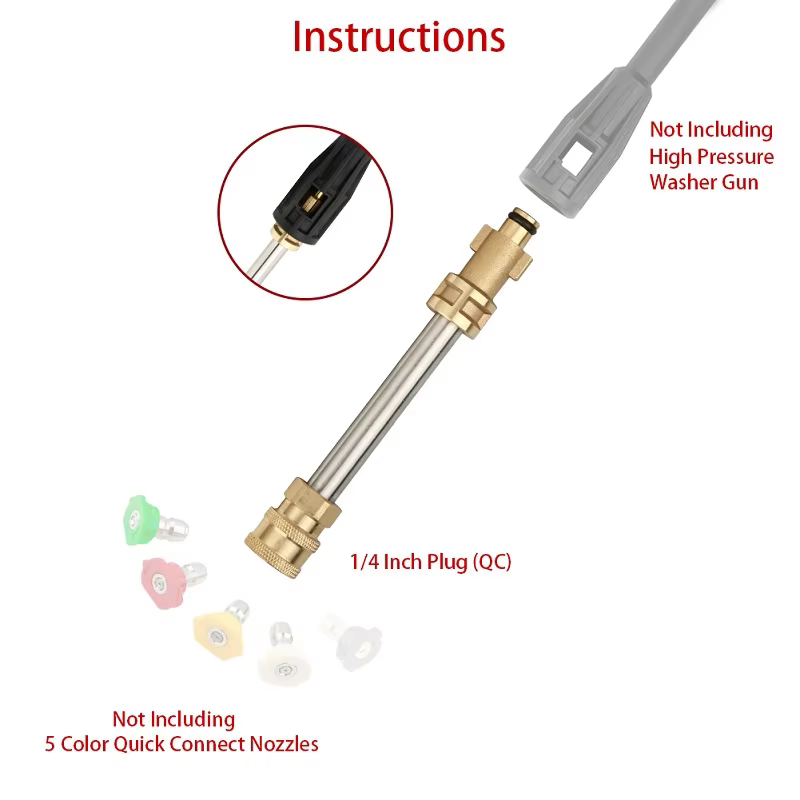 SPS High Pressure Washer Extension Wand With Quick Coupling Quick Connect Car Wash Set details