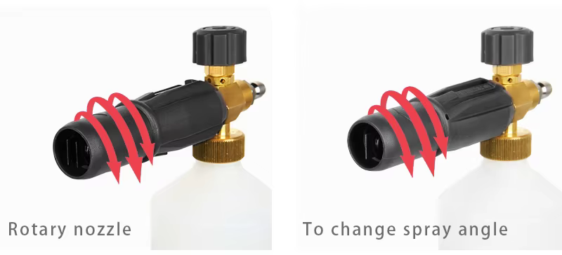 SPS Hot Sale Colorful 8 Color Adjustable Nozzle Snow Foam Cannon Car Wash Foam Bottle details