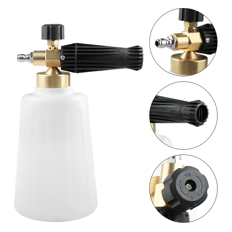 SPS 2L Snow Foam Lance Car Wash Adjustable Nozzle White Bottle Foam Cannon factory