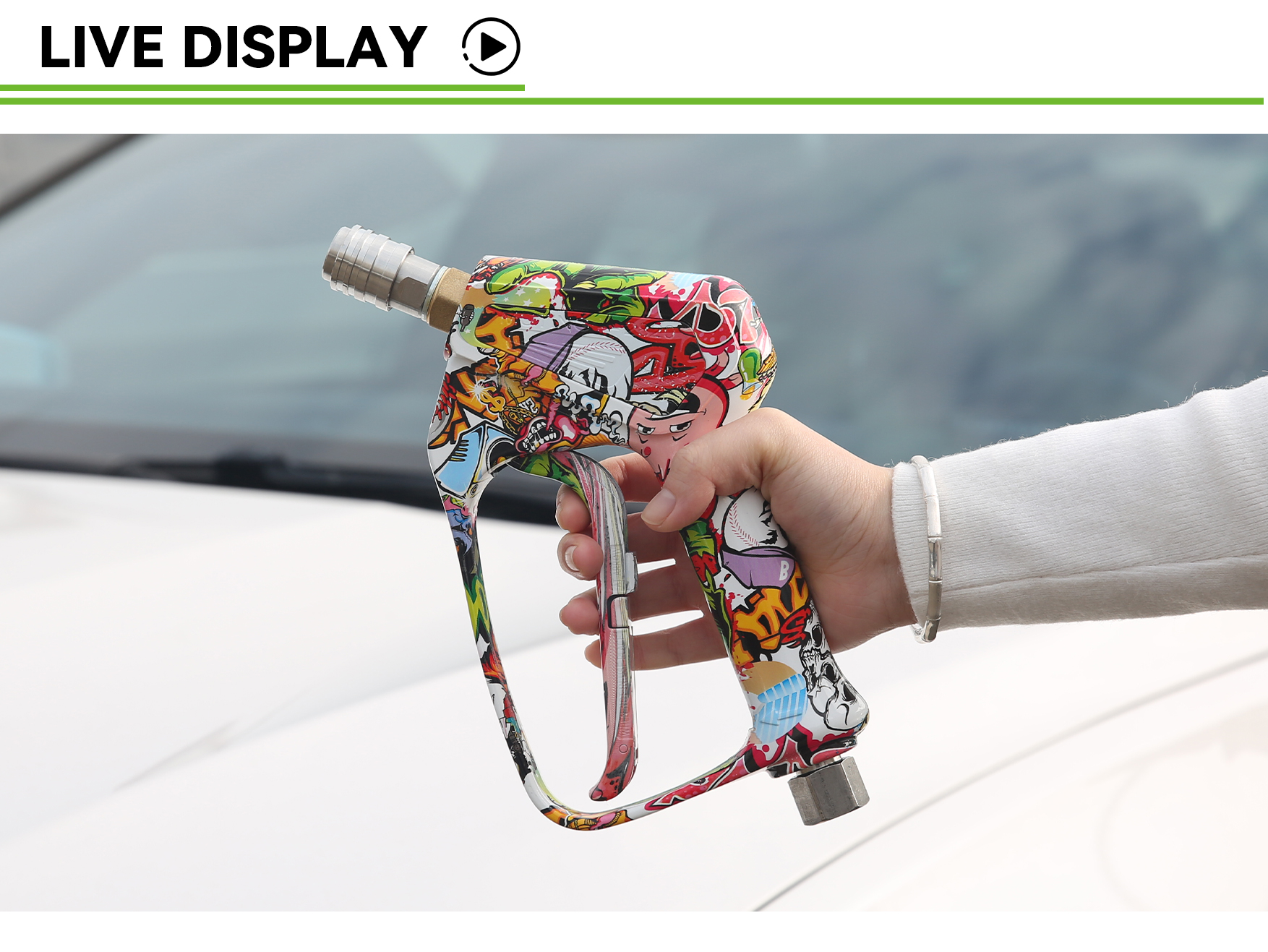 SPS 4350PSI 360°Rotation Preventing Hose From Kinking Car Washing Gun High Pressure Cleaning Water Gun with 1/4" Quick Coupling factory