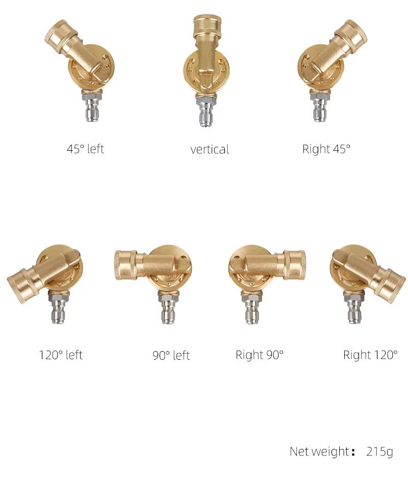 SPS Quick Connect 7 Rotation Angles Pivoting Coupler Pressure Washer Accessories With 5 Color Nozzles details