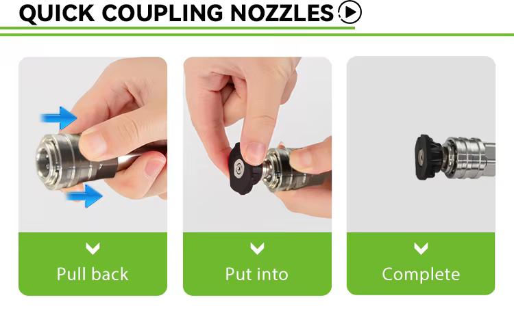 SPS 4000PSl Multi-use High Pressure Washing Short Gun 1/4 Quick Connector 5 Color Nozzle Kit for Car Wash supplier