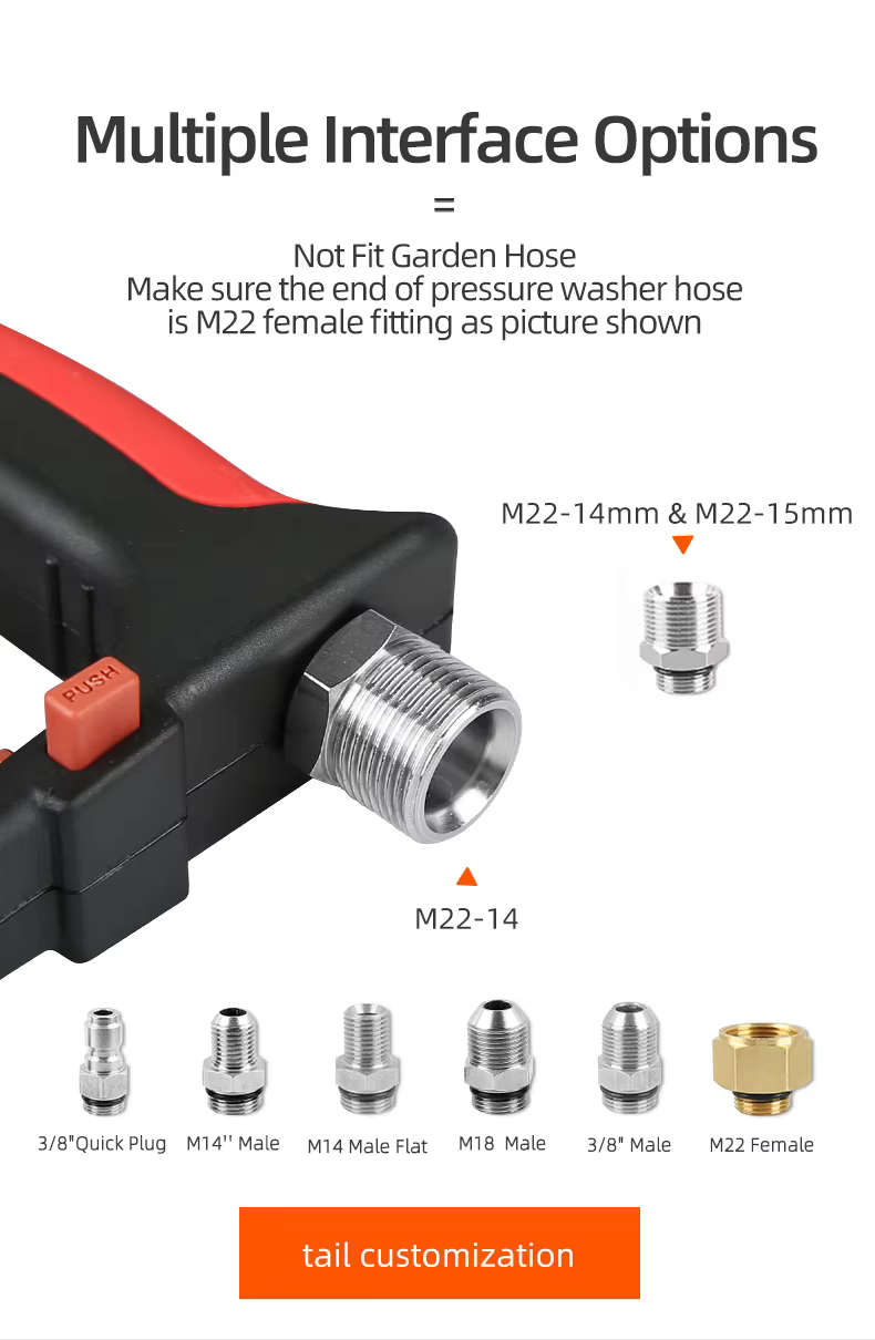 SPS 5000 PSI 350 BAR High Pressure Washer Gun Car Washing Cleaning Washer With Extension Wand supplier
