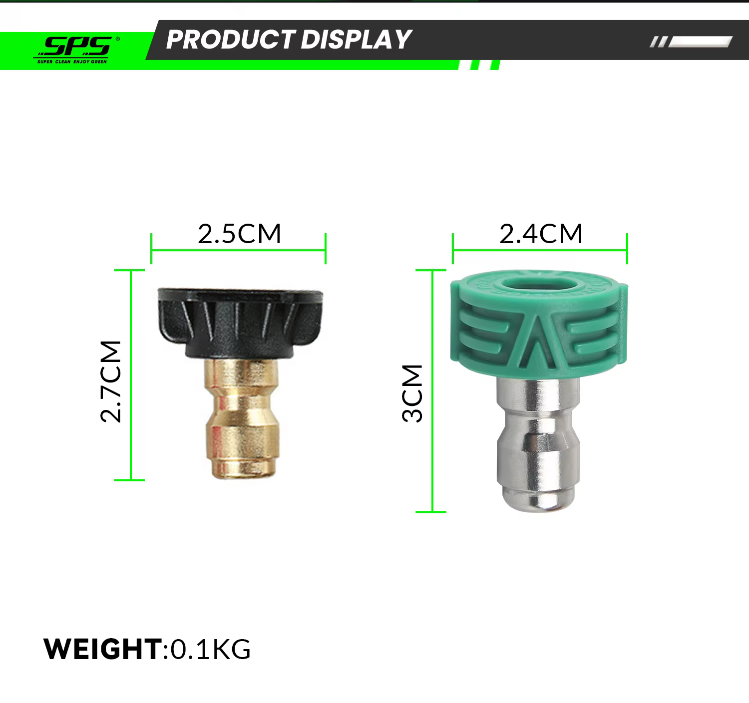 SPS 1/4" Quick Connect 5 Color SS High Quality Nozzle with 8-Shaped Flow Guide Ring  Stainless Steel High Pressure Washer Nozzle Car Wash Tips Wholesale Chinese Supplier OEM & Custom Available  manufacture