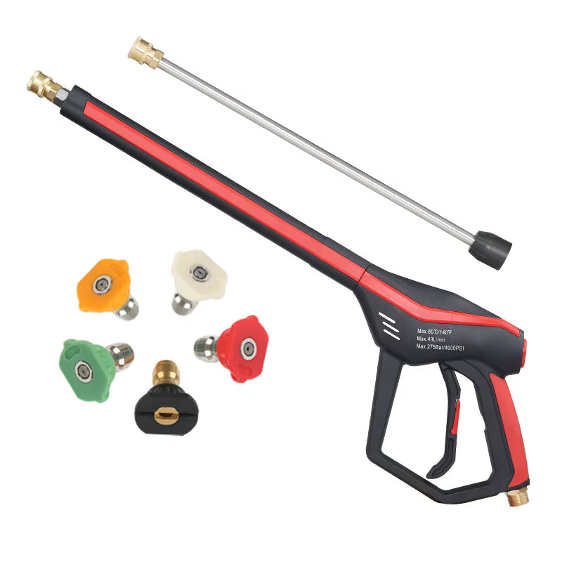 SPS 4000 PSI High Pressure Washer Gun Set With Extension Wand 5 Color Nozzles 3 Section Spray Water Gun details