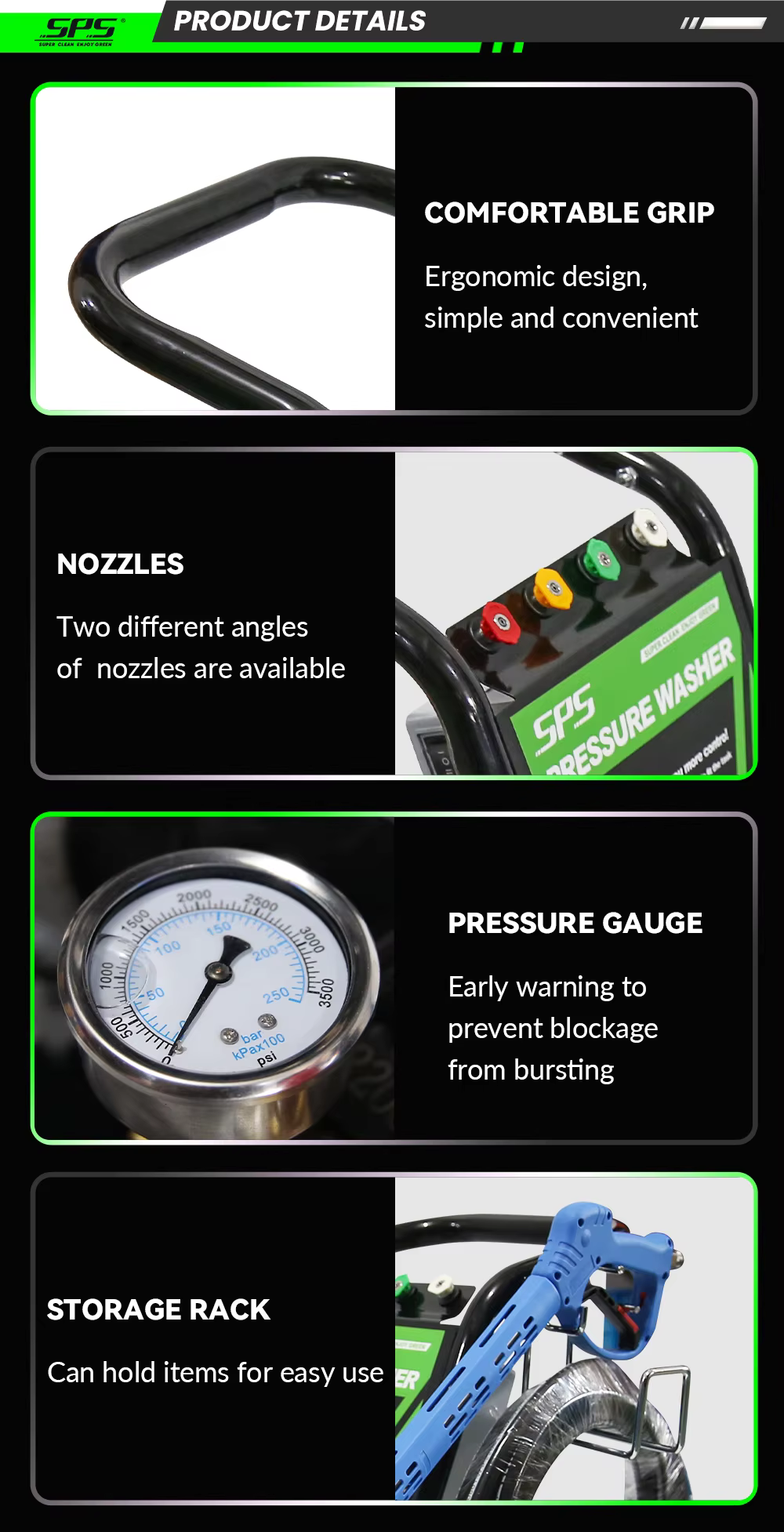 Commercial 3KW Portable Electric Hand Water Car Washer Machine High Pressure Washer Machine With Copper Pump for Removing Rust supplier